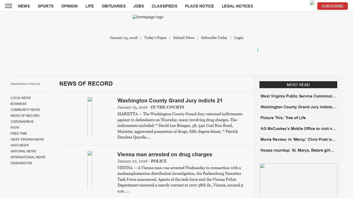 News of Record News, Sports, Jobs - News and Sentinel