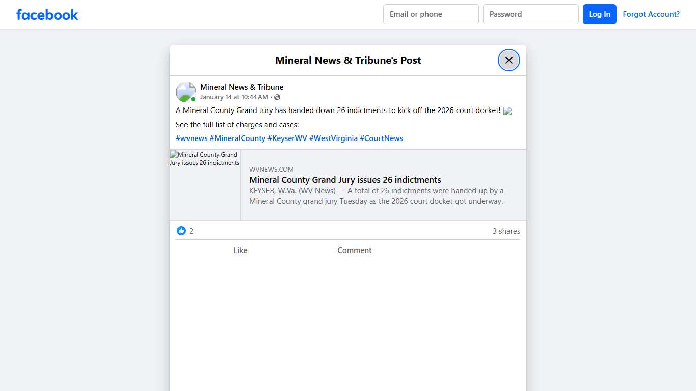 A Mineral County Grand Jury has... - Mineral News & Tribune Facebook